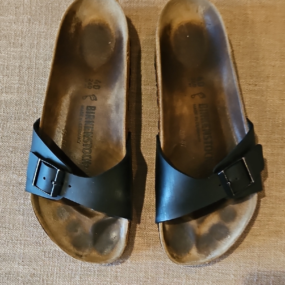 Birkenstock Black Madrid Slip-On Sandals